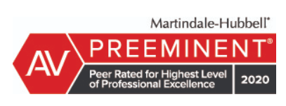 AV | Martindale-Hubbell | Preeminent | Peer Rated for Highest Level of Professional Excellence | 2020